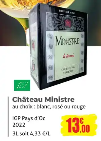 E.Leclerc Château Ministre IGP Pays d'Oc 2022 offre
