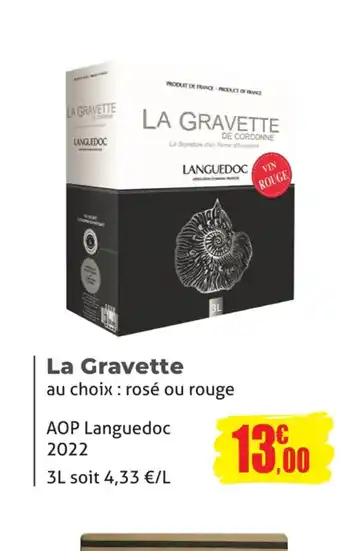 E.Leclerc La Gravette au choix : rosé ou rouge offre