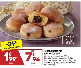 ALDI 10 Mini beignets au chocolat offre