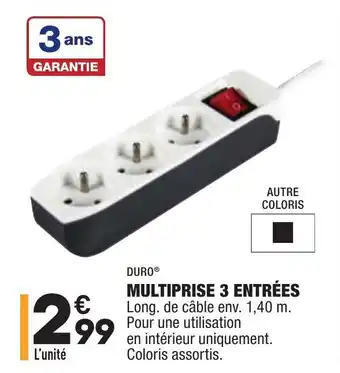 ALDI Multiprise 3 entrées offre