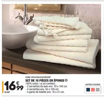 ALDI Set de 10 pièces en éponge offre