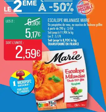 Match Escalope Milanaise Marie offre