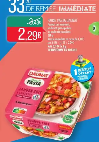 Match Pause Pasta Daunat offre