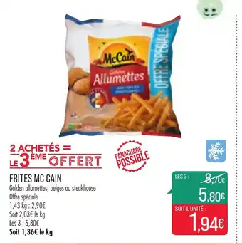 Match Frites Mc Cain offre