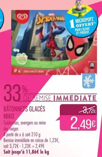 Bâtonnets glacés Miko