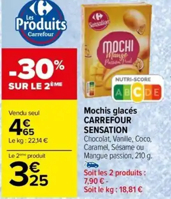 Carrefour Drive Mochis glacés CARREFOUR SENSATION offre
