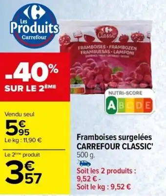Carrefour Drive Framboises surgelées CARREFOUR CLASSIC' offre