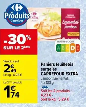 Carrefour Drive Paniers feuilletés surgelés CARREFOUR EXTRA offre