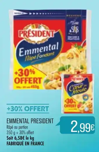 Match Emmental President offre