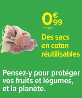 Carrefour Drive Des sacs en coton réutilisables offre