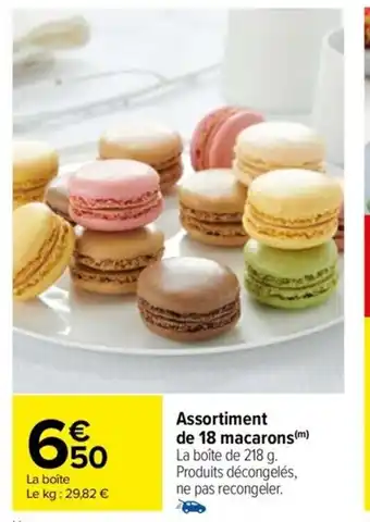 Carrefour Drive Assortiment de 18 macarons (m) offre