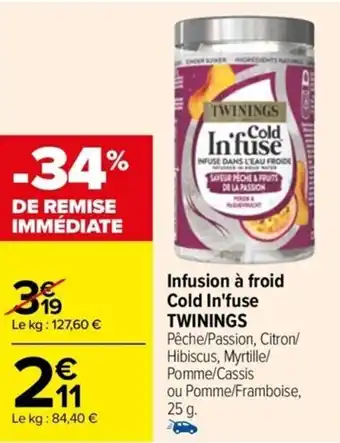 Infusion Ă froid Cold In'fuse TWININGS