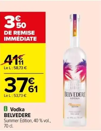 Carrefour Drive Vodka BELVEDERE offre