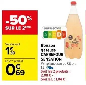 Carrefour Drive Boisson gazeuse CARREFOUR SENSATION offre