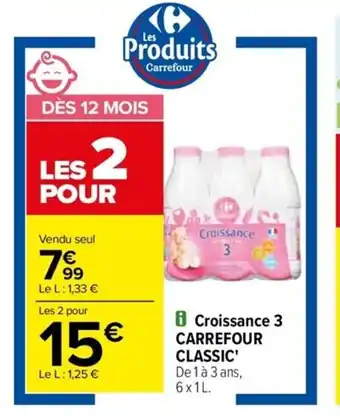 Croissance 3 CARREFOUR CLASSIC'