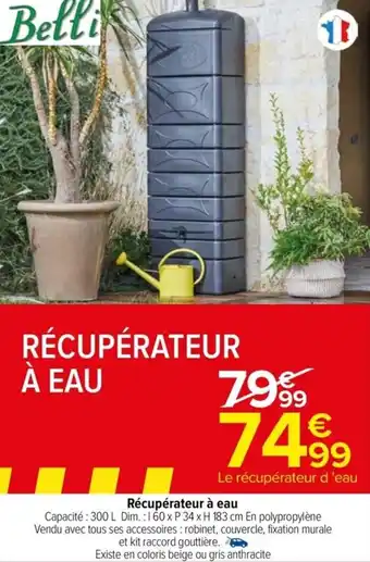 Carrefour Drive Récupérateur à eau offre
