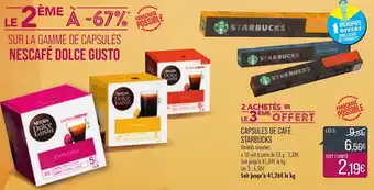 Match Capsules de Café Starbucks offre