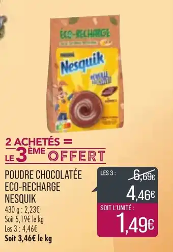 Match Poudre Chocolatée Eco-Recharge Nesquik offre