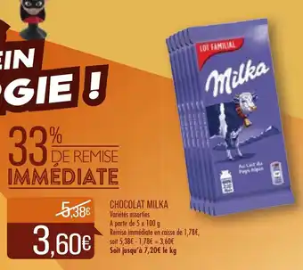 Match Chocolat Milka offre