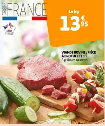 Auchan VIANDE BOVINE: PIÈCE À BROCHETTES(¹) À griller, en caissette offre