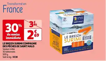 Auchan LE BREIZH SURIMI COMPAGNIE DES PÊCHES DE SAINT MALO offre