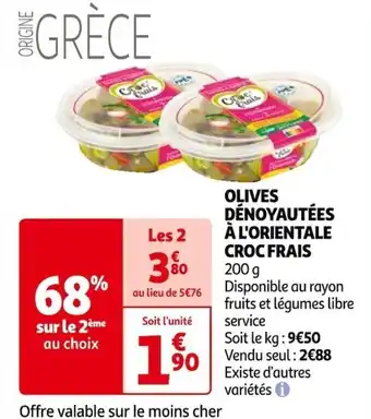 OLIVES DÉNOYAUTÉES À L'ORIENTALE CROC FRAIS
