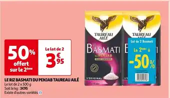 Auchan LE RIZ BASMATI DU PENJAB TAUREAU AILÉ offre