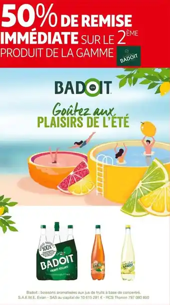Auchan PRODUIT DE LA GAMME BADOIT offre