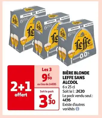 Auchan BIÈRE BLONDE LEFFE SANS ALCOOL offre