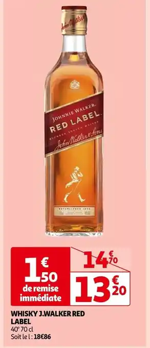 Auchan WHISKY J.WALKER RED LABEL offre