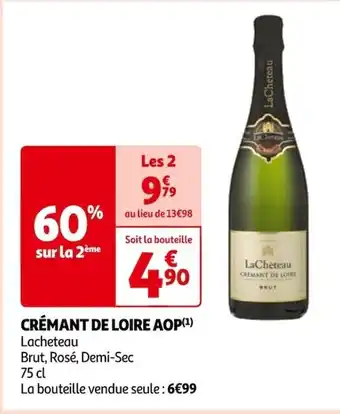 Auchan CRÉMANT DE LOIRE AOP(¹) Lacheteau offre