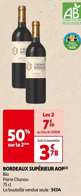 Auchan BORDEAUX SUPÉRIEUR AOP(²) offre