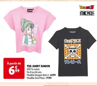 Auchan TEE-SHIRT JUNIOR 100% coton offre