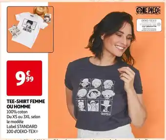 Auchan TEE-SHIRT FEMME OU HOMME offre