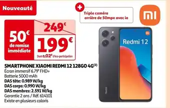 Auchan SMARTPHONE XIAOMI REDMI 12 128GO 4G(²) offre