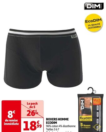 Auchan BOXERS HOMME ECODIM offre