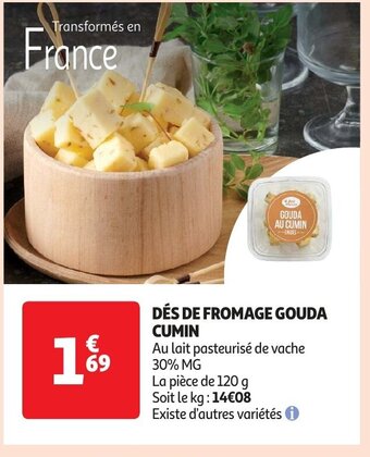 Auchan DÉS DE FROMAGE GOUDA CUMIN offre
