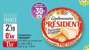 G20 Coulommiers Président offre