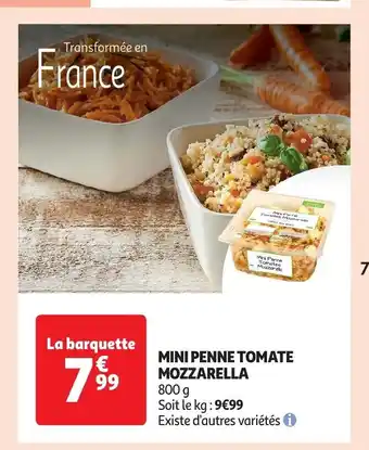 Auchan MINI PENNE TOMATE MOZZARELLA offre