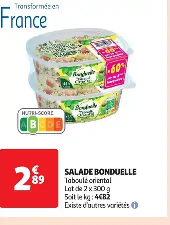 Auchan SALADE BONDUELLE Taboulé oriental Lot de 2 x 300 g Soit le kg: 4€82 offre