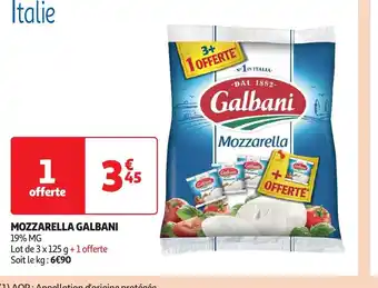 Auchan MOZZARELLA GALBANI offre