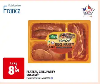Auchan Supermarché Socopa plateau grill party offre