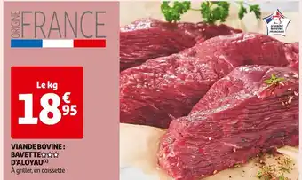 Auchan Supermarché Viande bovine : bavette d'aloyau offre