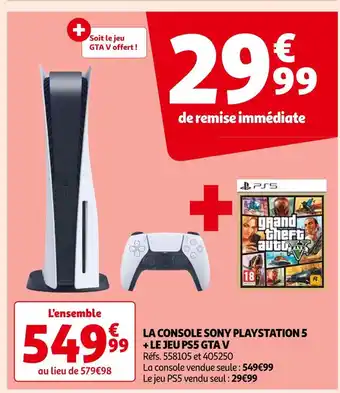 La console sony playstation 5 + le jeu ps5 gta v