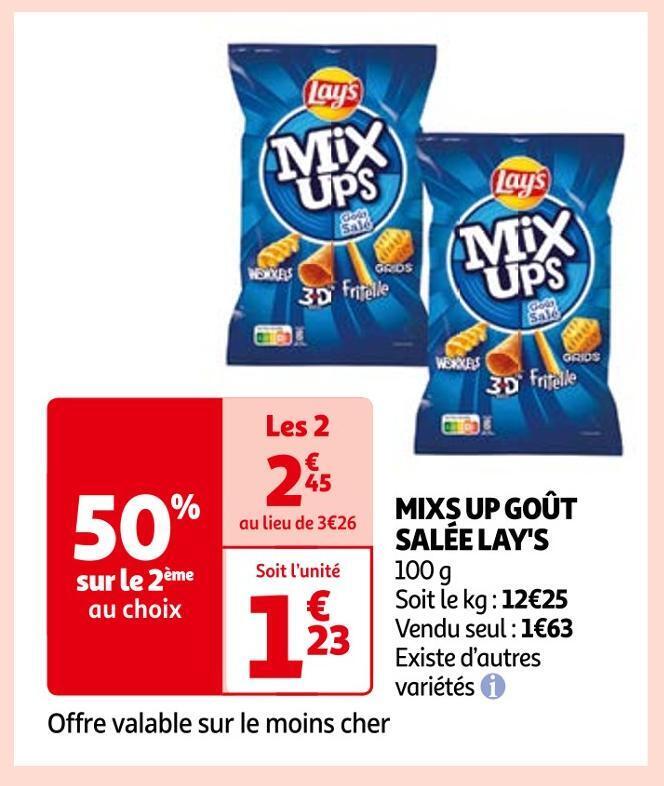 Promo Lay's mixs up goût salée chez Auchan