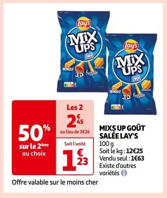 Auchan Lay's mixs up goût salée offre