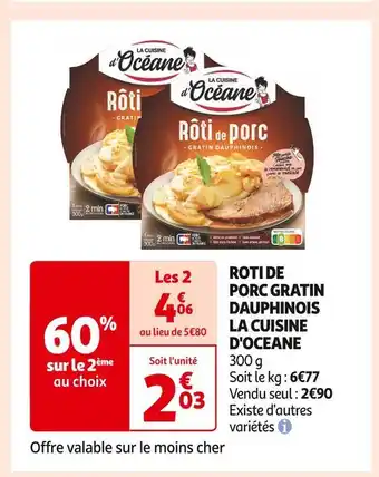 La cuisine d'oceane roti de porc gratin dauphinois