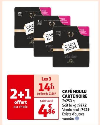 Auchan Supermarché Carte noire café moulu offre