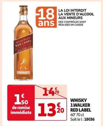 Auchan Supermarché J.walker red label whisky offre