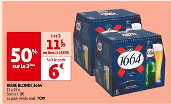 Auchan Supermarché 1664 bière blonde offre